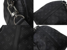 画像をギャラリービューアに読み込む, LOUIS VUITTON ルイヴィトン キーポル バンドリエール55 ボストンバッグ M40605 モノグラム エクリプス 美品 中古 4c076466