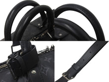 画像をギャラリービューアに読み込む, LOUIS VUITTON ルイヴィトン キーポル バンドリエール55 ボストンバッグ M40605 モノグラム エクリプス 美品 中古 4c076466