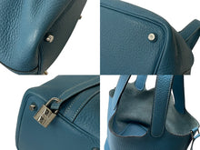 画像をギャラリービューアに読み込む, HERMES エルメス ピコタンロック18 PM ハンドバッグ □N刻印 トリヨンクレマンス ブルージーン パラジウム金具 美品 中古 4c076472