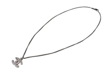 Load image into Gallery viewer, CHANEL シャネル ココマーク ネックレス 重量約5.9g 全長約44cm C12V刻印 シルバー メタル ラインストーン 美品 中古 4c076480