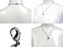 Load image into Gallery viewer, CHANEL シャネル ココマーク ネックレス 重量約5.9g 全長約44cm C12V刻印 シルバー メタル ラインストーン 美品 中古 4c076480