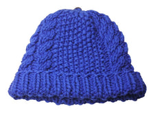 画像をギャラリービューアに読み込む, 新品未使用 CHROME HEARTS クロムハーツ カシミヤ クロスパッチ ビーニー ニットキャップ 帽子 ブルー 中古 4c076529