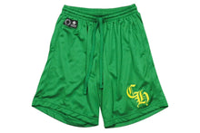 画像をギャラリービューアに読み込む, 新品未使用 CHROME HEARTS クロムハーツ MESH VARSITY SHORTS GREEN ショーツ グリーン ナイロン サイズM 中古 4c076530