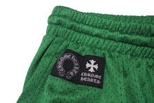 画像をギャラリービューアに読み込む, 新品未使用 CHROME HEARTS クロムハーツ MESH VARSITY SHORTS GREEN ショーツ グリーン ナイロン サイズM 中古 4c076530