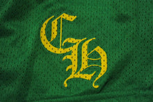 画像をギャラリービューアに読み込む, 新品未使用 CHROME HEARTS クロムハーツ MESH VARSITY SHORTS GREEN ショーツ グリーン ナイロン サイズM 中古 4c076530