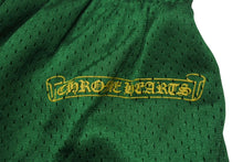 画像をギャラリービューアに読み込む, 新品未使用 CHROME HEARTS クロムハーツ MESH VARSITY SHORTS GREEN ショーツ グリーン ナイロン サイズM 中古 4c076530