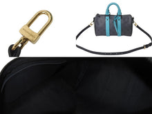 Load image into Gallery viewer, 極美品 LOUIS VUITTON ルイヴィトン キーポル バンドリエール25 2WAYバッグ M11645 モノグラム エクリプス グレー ターコイズ 中古 4c076534