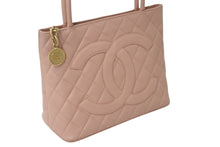 Load image into Gallery viewer, 極美品 CHANEL シャネル 復刻トート トートバッグ ハンドバッグ 6番台 ココマーク キャビアスキン ピンク ゴールド金具 中古 4c076539