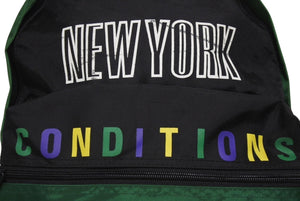 NEW YORK ニューヨーク リュック バックパック キッズ グリーン ブラック ポリエステル 美品 中古 4c076548