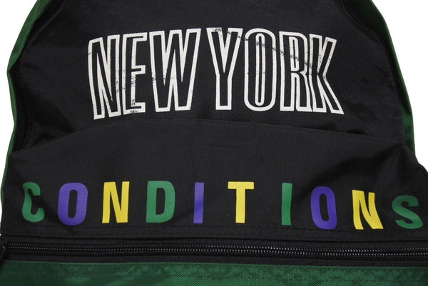 NEW YORK ニューヨーク リュック バックパック キッズ グリーン ブラック ポリエステル 美品 中古 4c076548