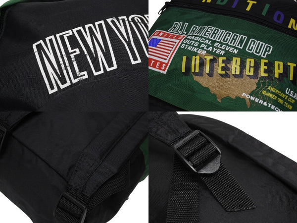 NEW YORK ニューヨーク リュック バックパック キッズ グリーン ブラック ポリエステル 美品 中古 4c076548