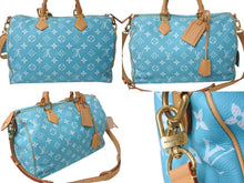 Load image into Gallery viewer, 新品同様 LOUIS VUITTON ルイヴィトン スピーディ P9 バンドリエール 40 ハンドバッグ M11564 モノグラム ターコイズ 中古 4c076549