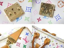 画像をギャラリービューアに読み込む, LOUIS VUITTON ルイヴィトン ボストンバッグ スピーディ40 村上隆 M93216 ホワイト マルチカラー PVC レザー ゴールド金具 美品 中古 4c076551