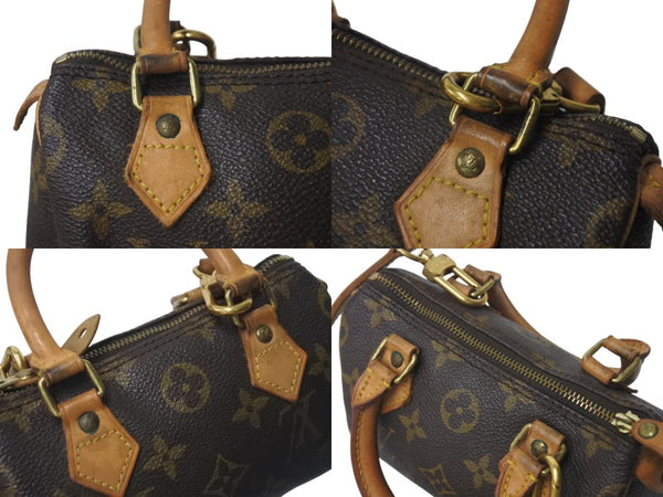 LOUIS VUITTON ルイヴィトン モノグラム ミニスピーディ 2WAY ハンドバッグ ショルダーバッグ M41534 ブラウン ゴールド金具 良品 中古 4c076558