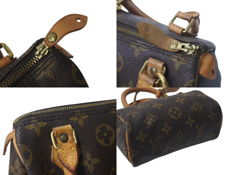 LOUIS VUITTON ルイヴィトン モノグラム ミニスピーディ 2WAY ハンドバッグ ショルダーバッグ M41534 ブラウン ゴールド金具 良品 中古 4c076558