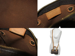 LOUIS VUITTON ルイヴィトン モノグラム ミニスピーディ 2WAY ハンドバッグ ショルダーバッグ M41534 ブラウン ゴールド金具 良品 中古 4c076558