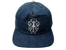 画像をギャラリービューアに読み込む, 新品未使用 CHROME HEARTS クロムハーツ キャップ ヴィンダガー クロスボール ブルー コットン 中古 4c076559