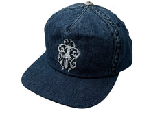 画像をギャラリービューアに読み込む, 新品未使用 CHROME HEARTS クロムハーツ キャップ ヴィンダガー クロスボール ブルー コットン 中古 4c076559