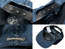 画像をギャラリービューアに読み込む, 新品未使用 CHROME HEARTS クロムハーツ キャップ ヴィンダガー クロスボール ブルー コットン 中古 4c076559