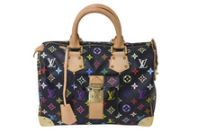 Load image into Gallery viewer, 極美品 LOUIS VUITTON ルイヴィトン スピーディ30 ハンドバッグ M92642 モノグラム マルチカラー ブラック 中古 4c076568