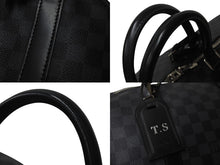 画像をギャラリービューアに読み込む, LOUIS VUITTON ルイヴィトン キーポル バンドリエール55 ボストンバッグ N41413 ダミエグラフィット ブラック 美品 中古 4c076574