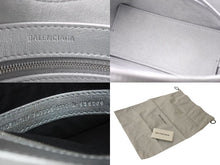 画像をギャラリービューアに読み込む, 極美品 BALENCIAGA バレンシアガ ハンドバッグ MARY KATE XS メアリーケイト XS シルバー レザー 747036 中古 4c076583