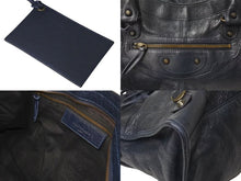 画像をギャラリービューアに読み込む, BALENCIAGA バレンシアガ ハンドバッグ ２WAY THE PART TIME ザパートタイム ネイビー レザー 168028 美品 中古 4c076584