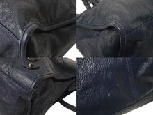 画像をギャラリービューアに読み込む, BALENCIAGA バレンシアガ ハンドバッグ ２WAY THE PART TIME ザパートタイム ネイビー レザー 168028 美品 中古 4c076584