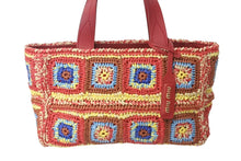 Load image into Gallery viewer, 極美品 MIUMIU ミュウミュウ カゴバッグ 2WAYバッグ ハンドバッグ ショルダーバッグ 5BA183 ラフィア レザー レッド マルチカラー 中古 4c076600