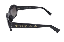 画像をギャラリービューアに読み込む, LOUIS VUITTON ルイヴィトン オプセシオンカレモノグラム オーバルサングラス Z0311E グラデーションレンズ ブラック ラメ 美品 中古 4c076606