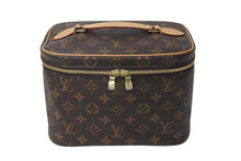 画像をギャラリービューアに読み込む, 極美品 LOUIS VUITTON ルイヴィトン モノグラム ニースBB バニティバッグ M42265 ブラウン ゴールド金具 中古 4c076616