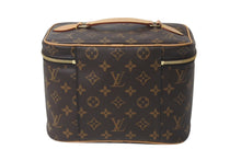 画像をギャラリービューアに読み込む, 極美品 LOUIS VUITTON ルイヴィトン モノグラム ニースBB バニティバッグ M42265 ブラウン ゴールド金具 中古 4c076616