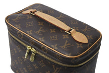 画像をギャラリービューアに読み込む, 極美品 LOUIS VUITTON ルイヴィトン モノグラム ニースBB バニティバッグ M42265 ブラウン ゴールド金具 中古 4c076616