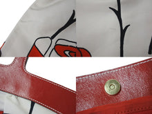 Load image into Gallery viewer, MIUMIU ミュウミュウ ハンドバッグ 花柄 チューリップ ホワイト レッド ナイロン レザー サイズ31 美品 中古 4c076631