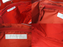 Load image into Gallery viewer, MIUMIU ミュウミュウ ハンドバッグ 花柄 チューリップ ホワイト レッド ナイロン レザー サイズ31 美品 中古 4c076631