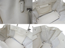 画像をギャラリービューアに読み込む, BALENCIAGA バレンシアガ THE PAPER ザペーパー ハンドバッグ アイボリー レザー 370926 手持ち 鞄 美品 中古 4c076635