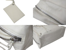 画像をギャラリービューアに読み込む, BALENCIAGA バレンシアガ THE PAPER ザペーパー ハンドバッグ アイボリー レザー 370926 手持ち 鞄 美品 中古 4c076635