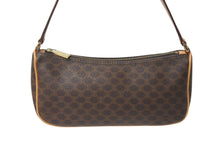 Load image into Gallery viewer, CELINE セリーヌ ワンショルダーバッグ ミニハンドバッグ アクセサリーポーチ マカダム柄 ブラウン 美品 中古 4c076636 正規品