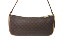 Load image into Gallery viewer, CELINE セリーヌ ワンショルダーバッグ ミニハンドバッグ アクセサリーポーチ マカダム柄 ブラウン 美品 中古 4c076636 正規品