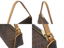 Load image into Gallery viewer, CELINE セリーヌ ワンショルダーバッグ ミニハンドバッグ アクセサリーポーチ マカダム柄 ブラウン 美品 中古 4c076636 正規品