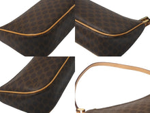 Load image into Gallery viewer, CELINE セリーヌ ワンショルダーバッグ ミニハンドバッグ アクセサリーポーチ マカダム柄 ブラウン 美品 中古 4c076636 正規品