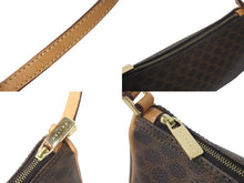 Load image into Gallery viewer, CELINE セリーヌ ワンショルダーバッグ ミニハンドバッグ アクセサリーポーチ マカダム柄 ブラウン 美品 中古 4c076636 正規品