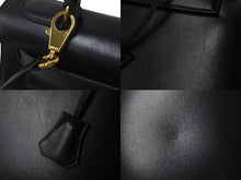 画像をギャラリービューアに読み込む, HERMES エルメス ケリー28 外縫い ブラック ○Z刻印 カーフスキン ゴールド金具 ハンドバッグ 美品 中古 4c076669