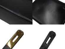 画像をギャラリービューアに読み込む, HERMES エルメス ケリー28 外縫い ブラック ○Z刻印 カーフスキン ゴールド金具 ハンドバッグ 美品 中古 4c076669