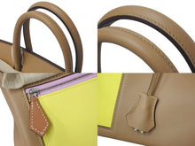 画像をギャラリービューアに読み込む, 新品同様 HERMES エルメス バーキンカラーマティック30 チャイ ライム ブルーブリュム カシス スイフトB刻印 シルバー金具 中古 4c076672