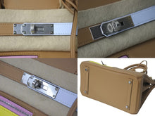 画像をギャラリービューアに読み込む, 新品同様 HERMES エルメス バーキンカラーマティック30 チャイ ライム ブルーブリュム カシス スイフトB刻印 シルバー金具 中古 4c076672