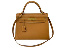 画像をギャラリービューアに読み込む, HERMES エルメス ケリー 28 外縫い ブラック □G刻印 ヴォーシャモニー V金具 ゴールド金具 ハンドバッグ 中古 4c076674