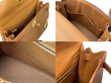 画像をギャラリービューアに読み込む, HERMES エルメス ケリー 28 外縫い ブラック □G刻印 ヴォーシャモニー V金具 ゴールド金具 ハンドバッグ 中古 4c076674