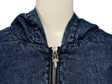 Load image into Gallery viewer, 極美品 CHROME HEARTS クロムハーツ RUCKUS ハーフジップ デニムノアラック パーカー メンズ M 中古 4c076693