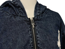 Load image into Gallery viewer, 極美品 CHROME HEARTS クロムハーツ RUCKUS ハーフジップ デニムノアラック パーカー メンズ M 中古 4c076693